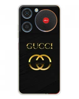 Чехол для ZTE Nubia Music с картинкой «Золотой логотип Gucci»