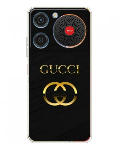 Чехол для ZTE Nubia Music с картинкой «Золотой логотип Gucci»
