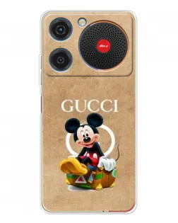 Чехол для ZTE Nubia Music с картинкой «Микки Маус Gucci — крафт»