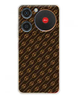 Чехол для ZTE Nubia Music с картинкой «Gucci — золотые диагонали»