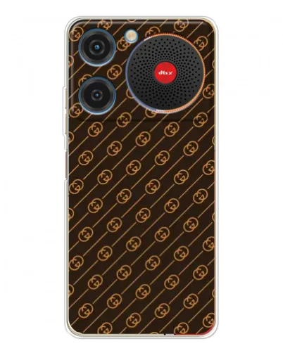 Чехол для ZTE Nubia Music с картинкой «Gucci — золотые диагонали»