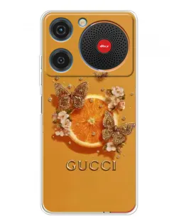 Чохол для ZTE Nubia Music з картинкою «Gucci — золоті метелики»