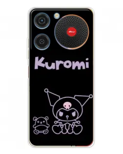 Чохол для ZTE Nubia Music з картинкою «Kuromi — чорний мінімалізм»