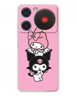Чехол для ZTE Nubia Music с картинкой «My Melody и Kuromi» Чехол для ZTE Nubia Music с картинкой «My Melody и Kuromi»