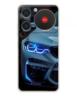 Чехол для ZTE Nubia Music с картинкой «Взгляд BMW с синими фарами» Чехол для ZTE Nubia Music с картинкой «Взгляд BMW с синими фарами»