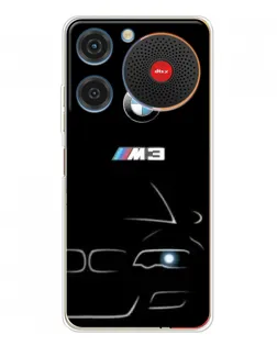 Чехол для ZTE Nubia Music с картинкой «Минималистичный принт BMW M3»