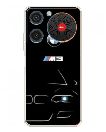 Чехол для ZTE Nubia Music с картинкой «Минималистичный принт BMW M3»