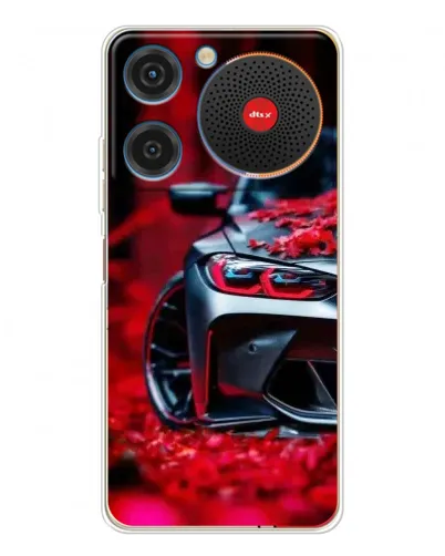 Чехол для ZTE Nubia Music с картинкой «Спортивная BMW и цветы»