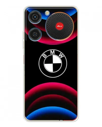 Чехол для ZTE Nubia Music с картинкой «Логотип BMW и неоновые дуги»