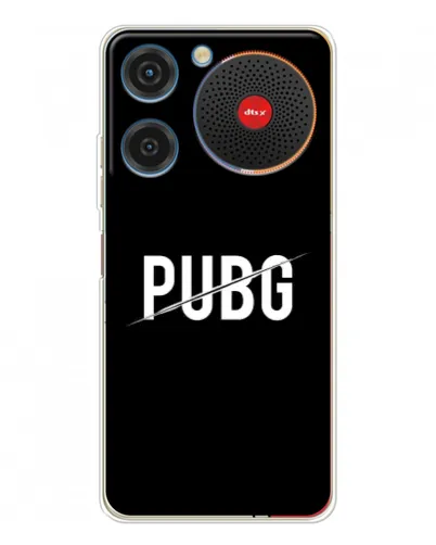 Чехол для ZTE Nubia Music с картинкой «PUBG — белый логотип»