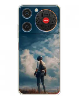 Чехол для ZTE Nubia Music с картинкой «Герой PUBG на скале»