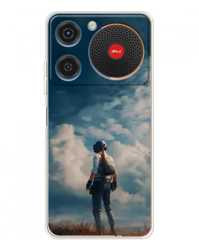 Чехол для ZTE Nubia Music с картинкой «Герой PUBG на скале»