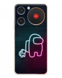 Чехол для ZTE Nubia Music с картинкой «Among Us неон-арт»