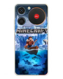 Чехол для ZTE Nubia Music с картинкой «Minecraft ледяной мир»