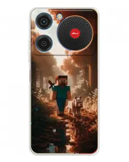 Чехол для ZTE Nubia Music с картинкой «Стив в лесу»