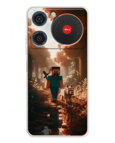 Чехол для ZTE Nubia Music с картинкой «Стив в лесу» Чехол для ZTE Nubia Music с картинкой «Стив в лесу»