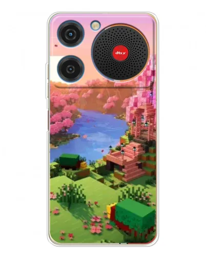 Чехол для ZTE Nubia Music с картинкой «Розовое дерево Minecraft» Чехол для ZTE Nubia Music с картинкой «Розовое дерево Minecraft»