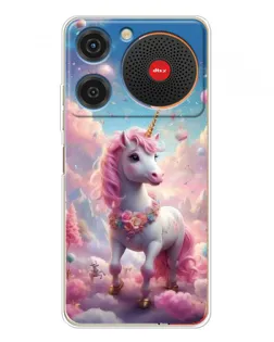 Чехол для ZTE Nubia Music с картинкой «Единорог среди облаков»