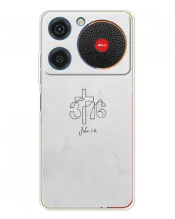 Чехол для ZTE Nubia Music с картинкой «Иоанна 3:16 Крест» Чехол для ZTE Nubia Music с картинкой «Иоанна 3:16 Крест»
