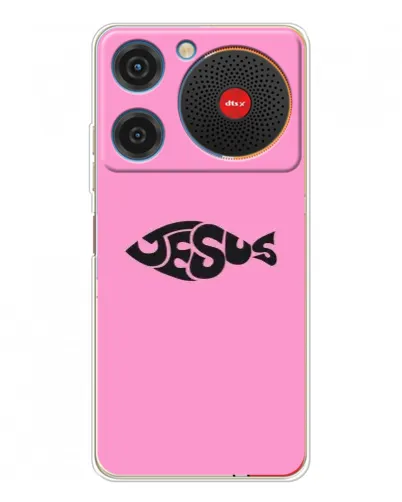 Чехол для ZTE Nubia Music с картинкой «Розовый символ Jesus» Чехол для ZTE Nubia Music с картинкой «Розовый символ Jesus»