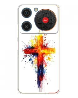 Чехол для ZTE Nubia Music с картинкой «Акварельный крест»