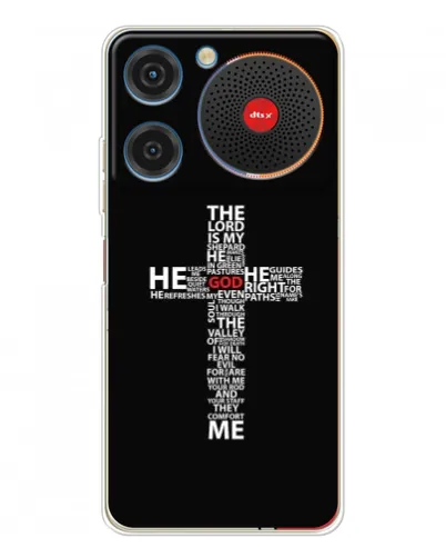 Чехол для ZTE Nubia Music с картинкой «Текстовый крест» Чехол для ZTE Nubia Music с картинкой «Текстовый крест»