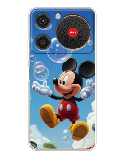 Чехол для ZTE Nubia Music с картинкой «Mickey и мыльные пузыри»