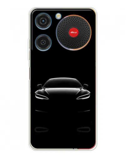 Чехол для ZTE Nubia Music с картинкой «Силуэт Tesla Night»