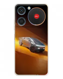 Чехол для ZTE Nubia Music с картинкой «Cybertruck в пустыне»