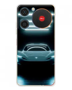 Чехол для ZTE Nubia Music с картинкой «Tesla в неоне»