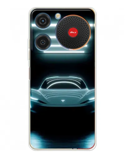 Чехол для ZTE Nubia Music с картинкой «Tesla в неоне»