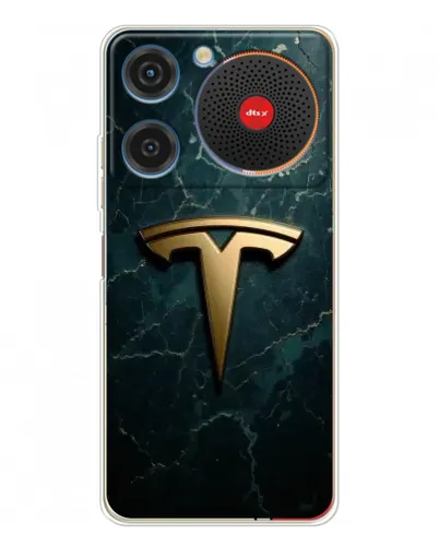 Чехол для ZTE Nubia Music с картинкой «Мраморная Tesla Gold»