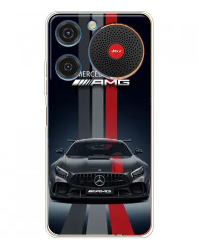 Чехол для ZTE Nubia Music с картинкой «Mercedes — белый карбон»