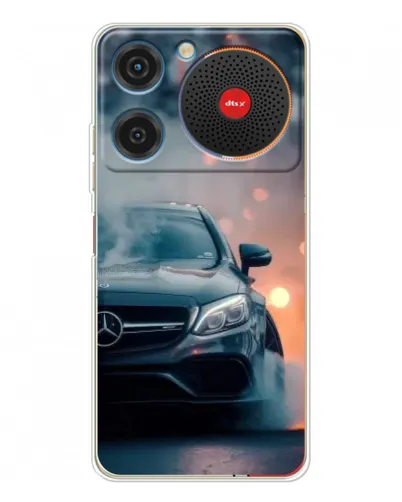 Чехол для ZTE Nubia Music с картинкой «Mercedes — ночной город»