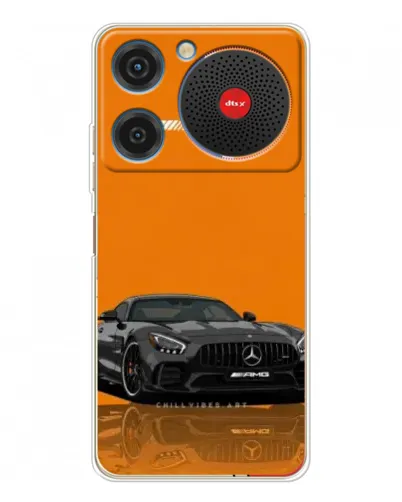Чехол для ZTE Nubia Music с картинкой «Оранжевый Mercedes AMG»