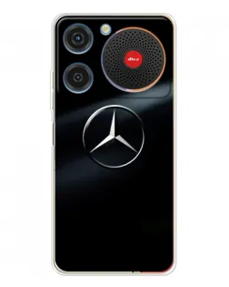 Чехол для ZTE Nubia Music с картинкой «Mercedes на металле»