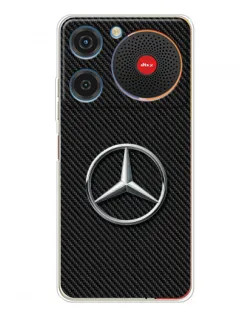 Чехол для ZTE Nubia Music с картинкой «Карбоновый Mercedes стиль»