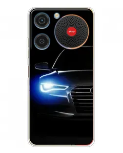 Чехол для ZTE Nubia Music с картинкой «Неоновый взгляд Audi»