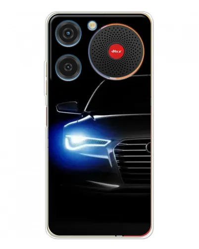 Чехол для ZTE Nubia Music с картинкой «Неоновый взгляд Audi»