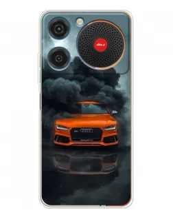 Чехол для ZTE Nubia Music с картинкой «Audi в облаках дыма»