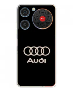 Чехол для ZTE Nubia Music с картинкой «Audi — золотой логотип»