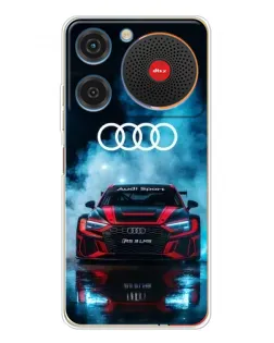 Чехол для ZTE Nubia Music с картинкой «Audi Sport — неон»