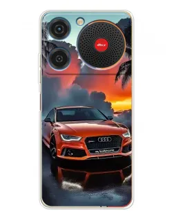 Чехол для ZTE Nubia Music с картинкой «Audi — закат»