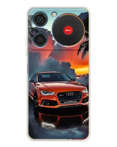 Чехол для ZTE Nubia Music с картинкой «Audi — закат»