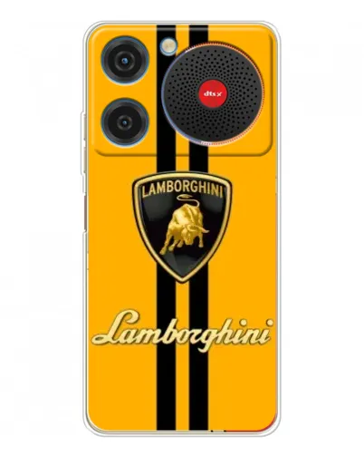 Чехол для ZTE Nubia Music с картинкой «Lamborghini Stripe желтый»