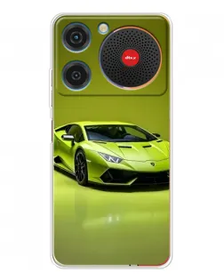 Чехол для ZTE Nubia Music с картинкой «Салатовый Lamborghini Huracan»