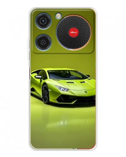 Чехол для ZTE Nubia Music с картинкой «Салатовый Lamborghini Huracan»