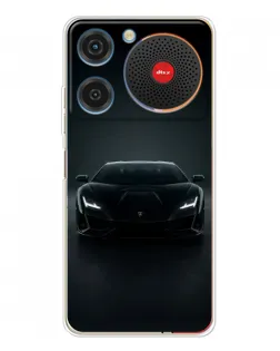 Чехол для ZTE Nubia Music с картинкой «Черный Lamborghini Aventador»