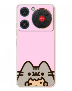 Чехол для ZTE Nubia Music с картинкой «Pusheen и печенье»