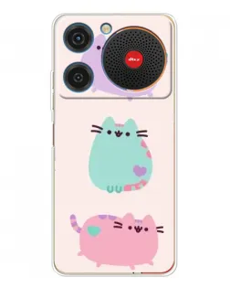 Чехол для ZTE Nubia Music с картинкой «Pusheen трио»